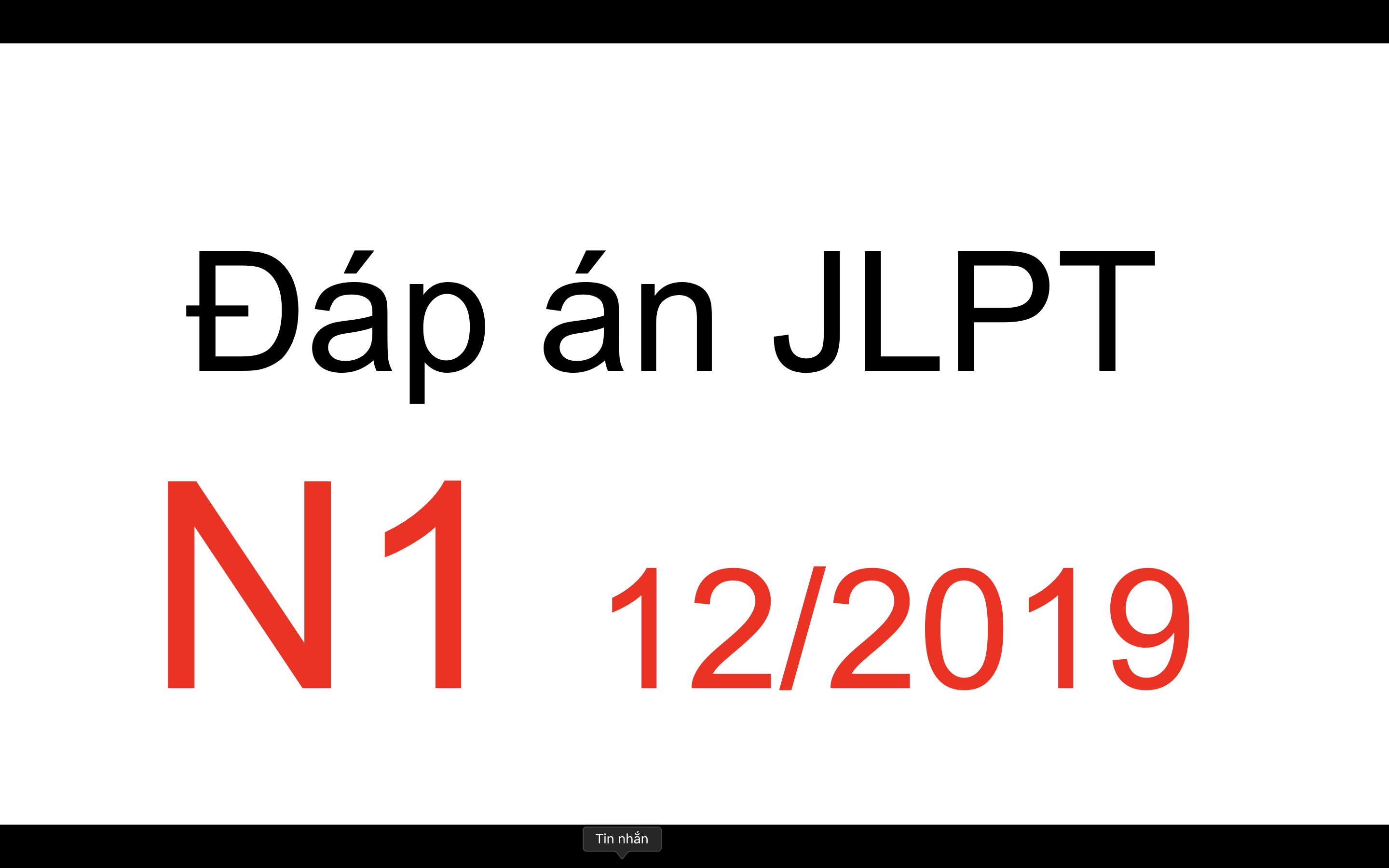 Đáp án kỳ thi JLPT 12/2019 mới nhất