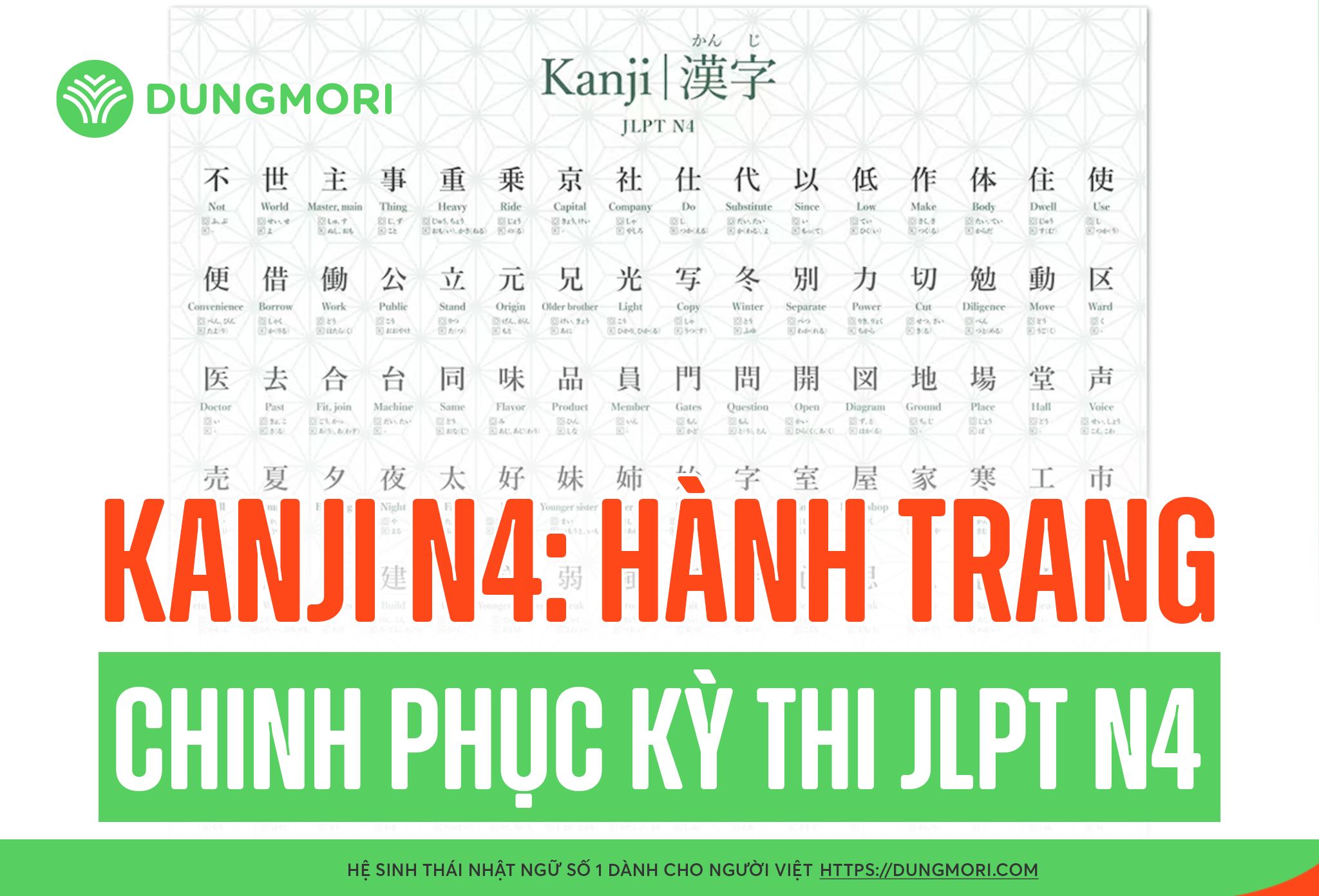 Kanji N4: Hành trang chinh phục kỳ thi JLPT N4