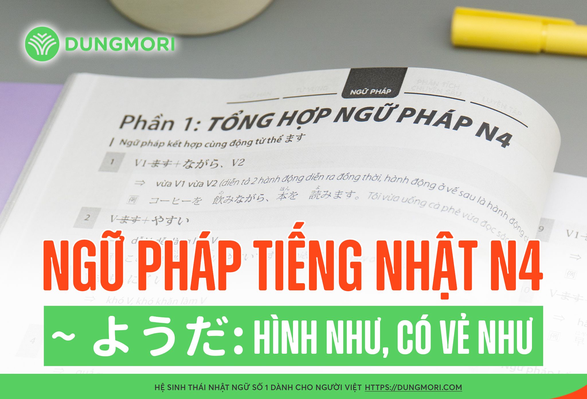 Ngữ pháp tiếng Nhật N4: ~ ようだ hình như, có vẻ như
